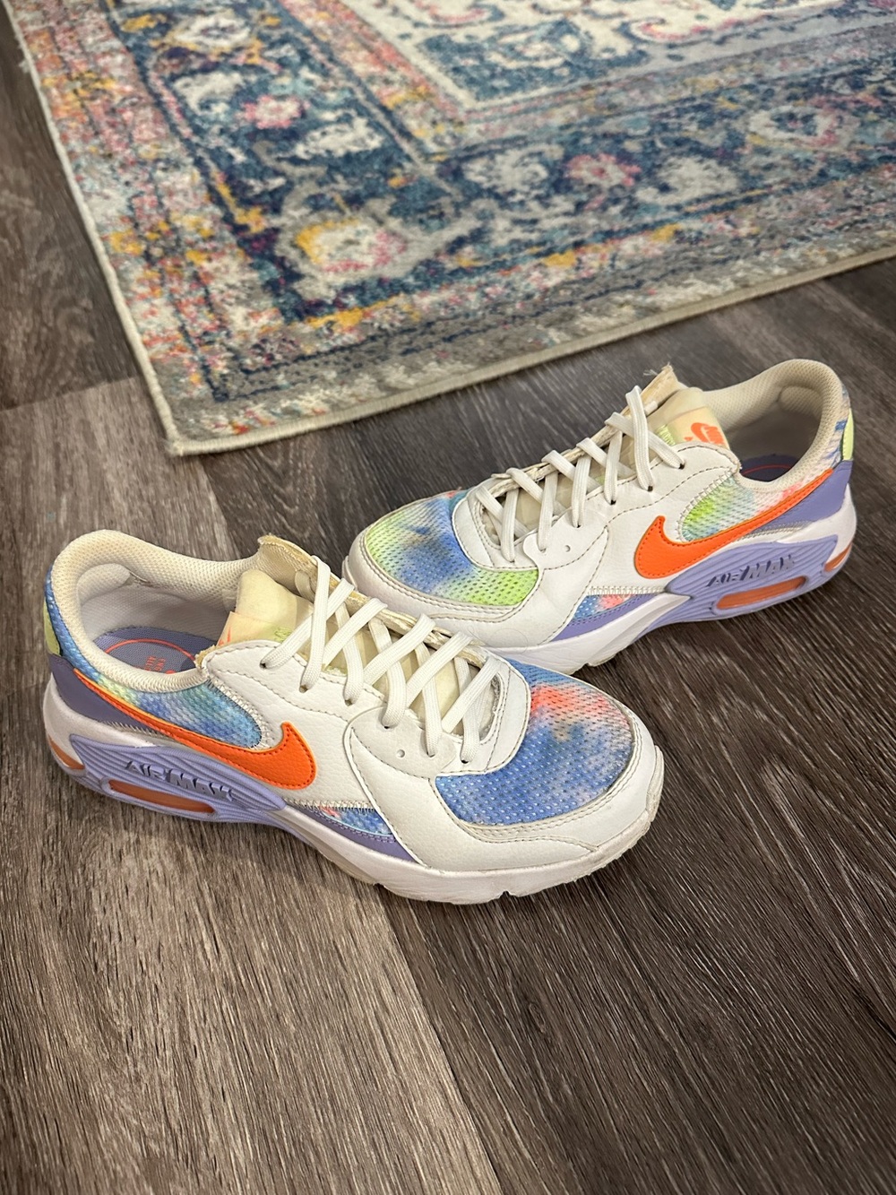 Nike Air Max Excee Purple Pulse Tie Dye Multicolor Sneakers Size 6.5